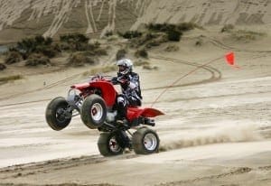 Riding ATV in the Sand Dunes
